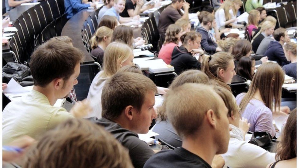 Students in lecture theatre