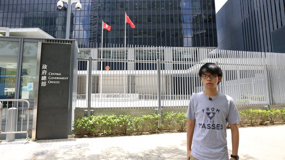 Picture of Joshua Wong in Hong Kong July 2015