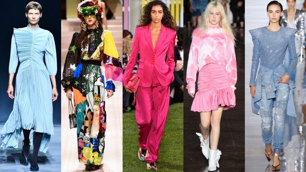 L-R: Givenchy, Dolce + Gabbana, Escada, MSGM, Balmain