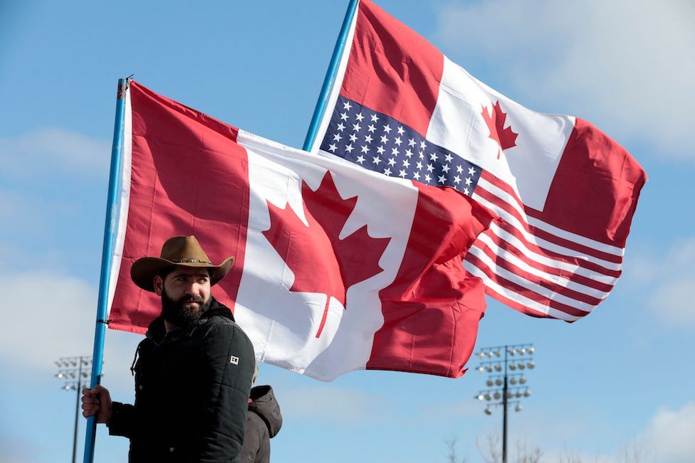 Protester in Windsor