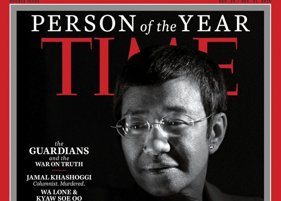 The cover for Time magazine "Person of the Year" edition in 2018