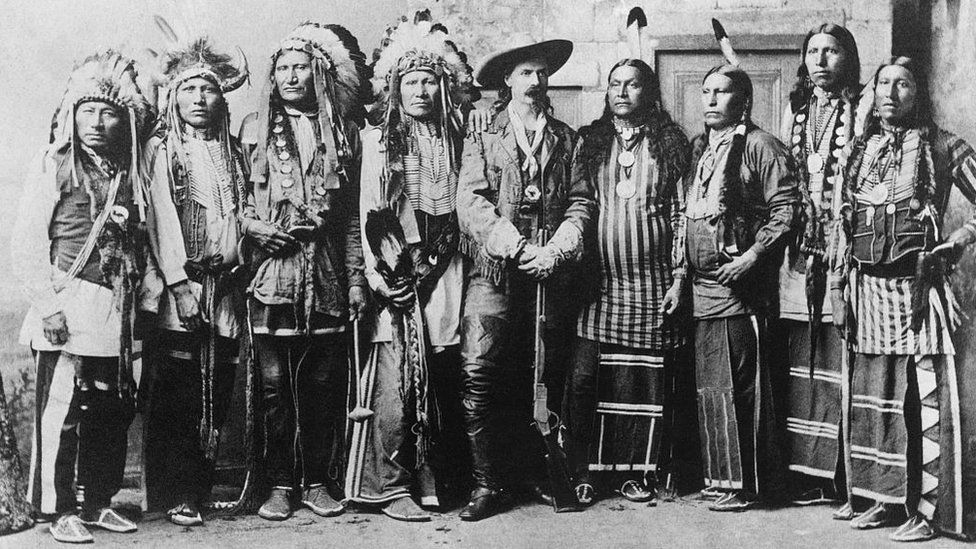 Buffalo Bill with Native American Indians