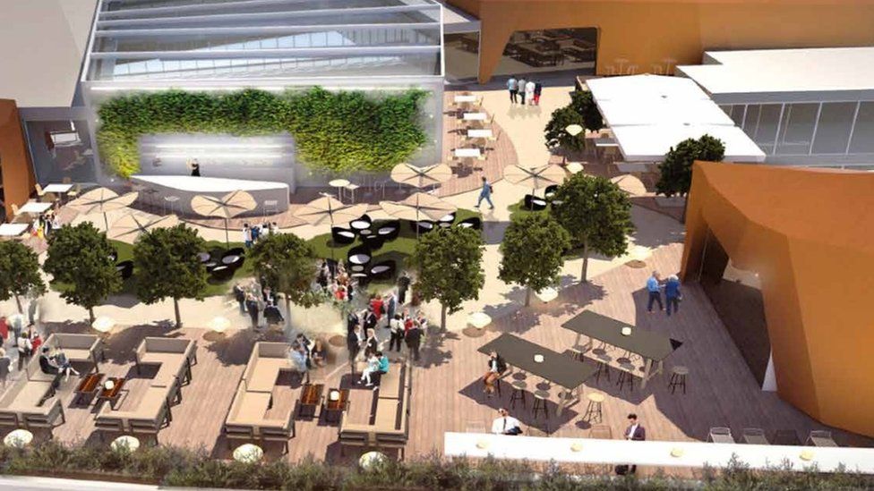 An artist's impression of the rooftop terrace