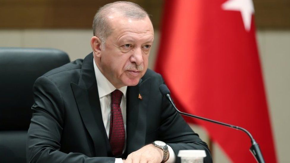 Turkish President Recep Tayyip Erdogan speaks in Istanbul, Turkey. Photo: 3 February 2020