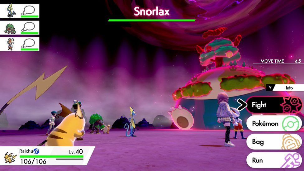Снорлакс в Max Raid Battle в Pokemon Sword and Shield