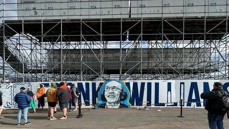 Mural of Sir Frank Williams at Silverstone