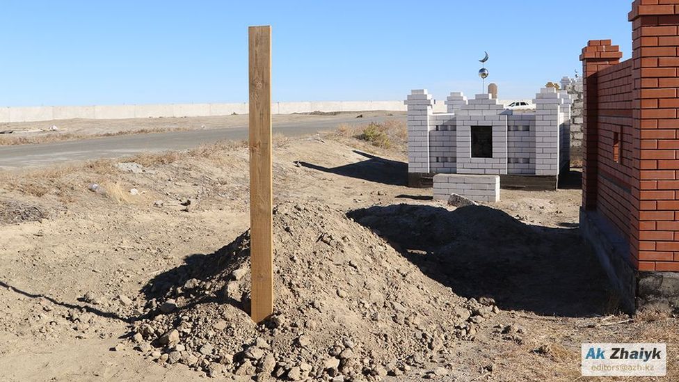The grave of Aigali Supygaliev, Kazakhstan, 2018