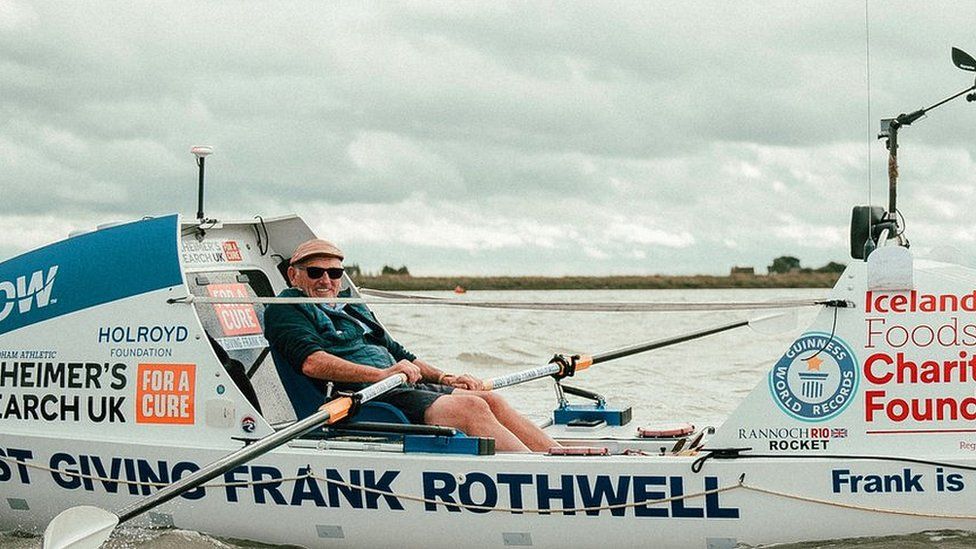 Frank Rothwell in his boat