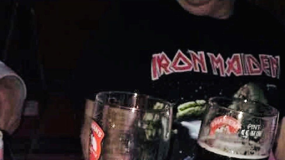 Man in Iron Maiden T-shirt