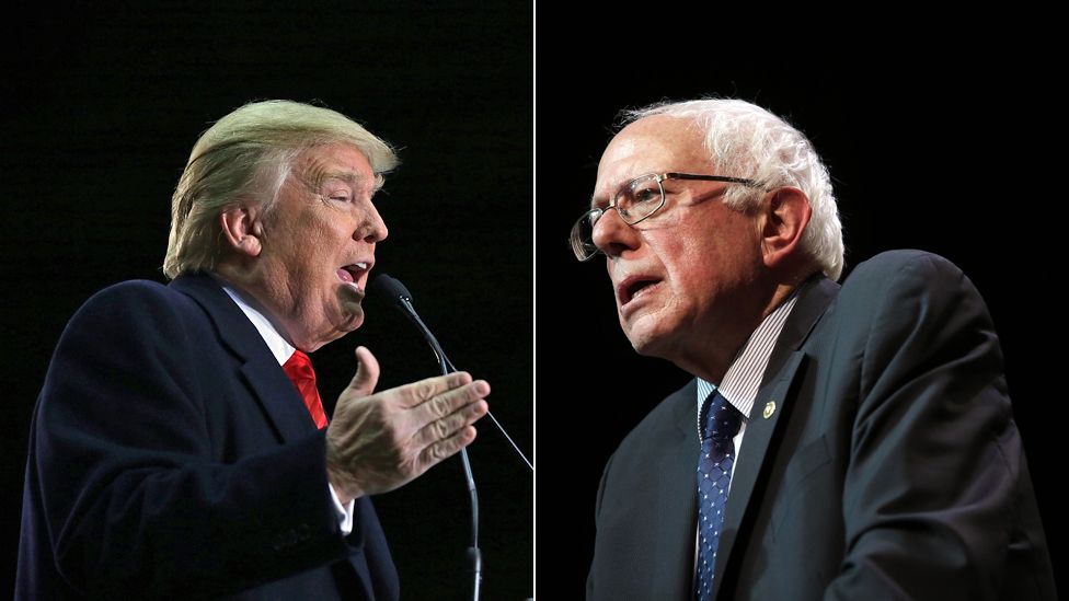 Donald Trump and Bernie Sanders