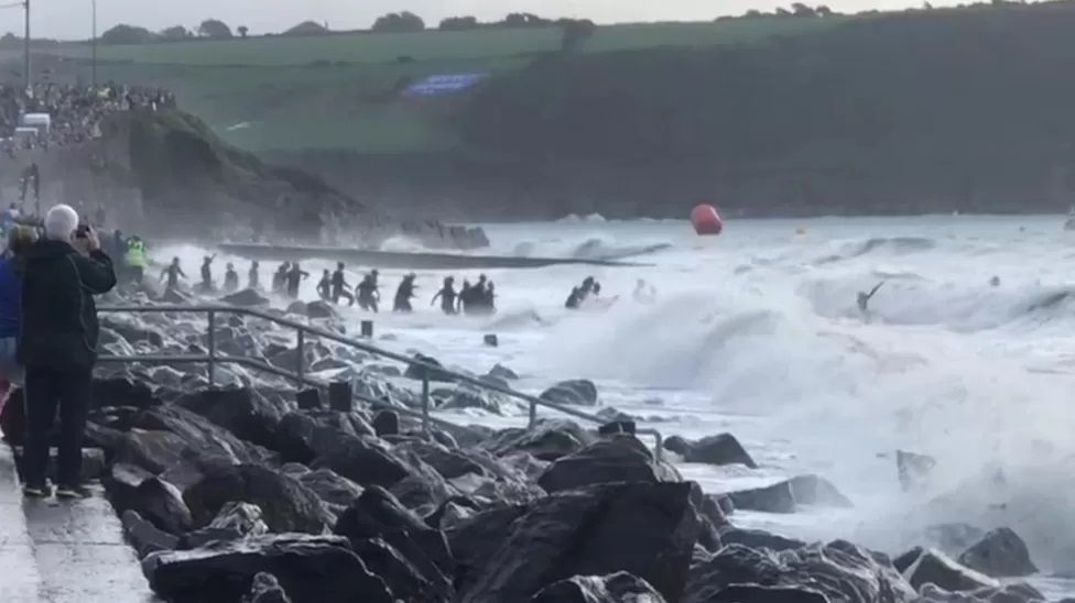Swimmers at Cork Ironman event