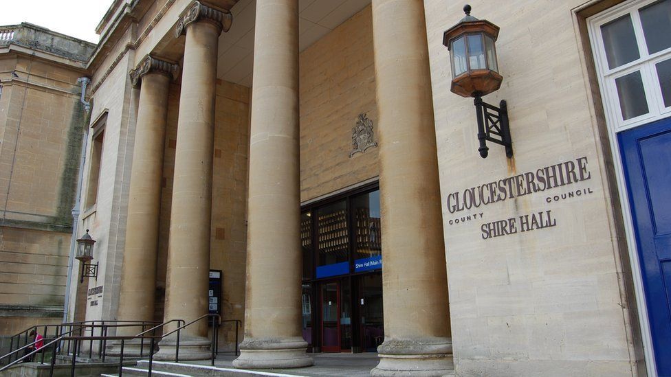 A view of the entrance outside the Gloucester County Council building