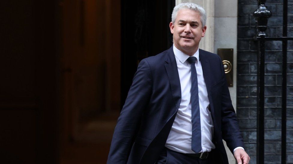 Steve Barclay, the new Environment Secretary, departs 10 Downing Street following a Cabinet reshuffle