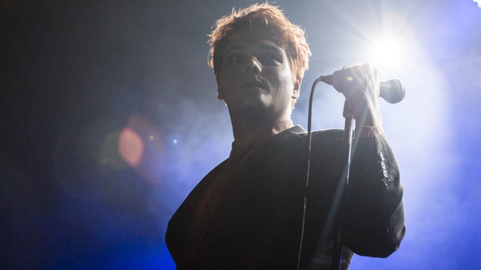 Gerard Way on stage at the Ritz