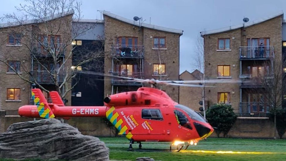 London Air Ambulance at the scene