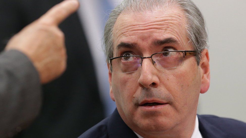 Eduardo Cunha testifies before parliamentary commission of inquiry in Brasilia. 19 May 2016