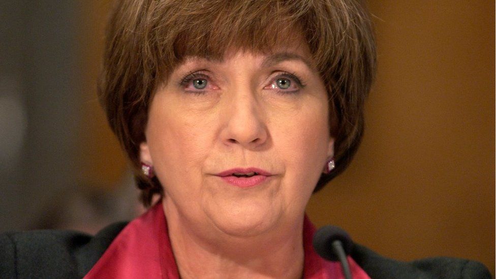 Kathleen Blanco testifies at a hearing in 2006 about the government response to Katrina