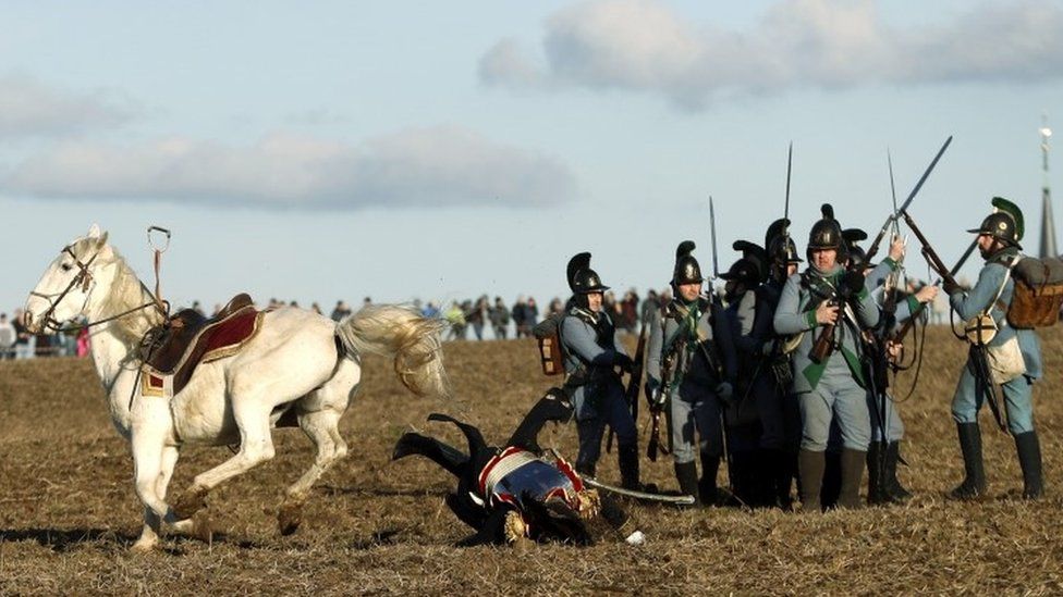 In pictures Battle of Austerlitz reenacted BBC News