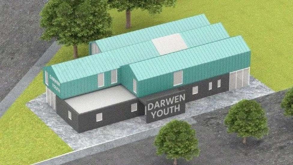 An artist's impression of how a transformed Darwen Youth Centre will look