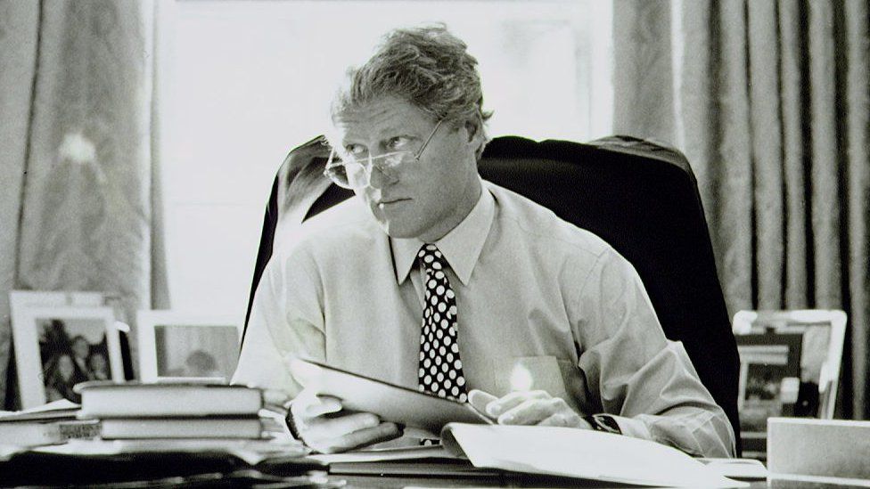 President Bill Clinton in the White House