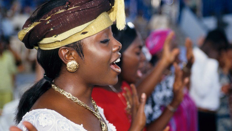 A church service in Accra Ghana - archive