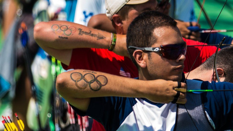 Archers practice during the archery test event for the Rio 2016 Olympic Games at the Sambadrome in Rio de Janeiro, Brazil on September 15, 2015