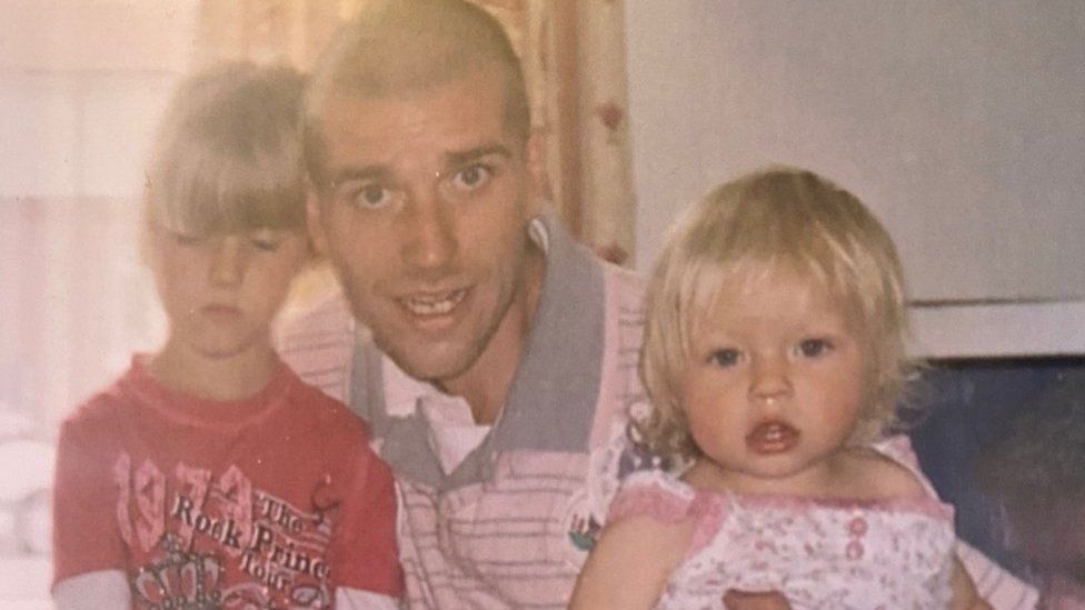 Corrina Bowman with her father and younger sister