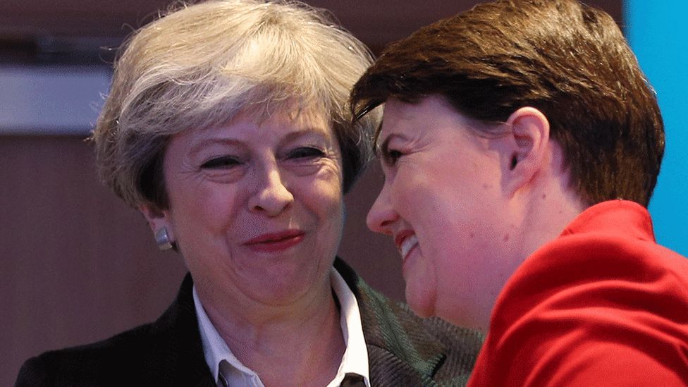 Theresa May and Ruth Davidson