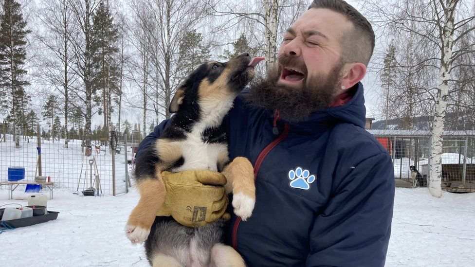 Ben and a husky