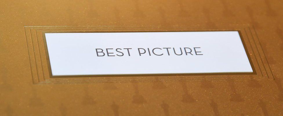 Envelope containing winning Best Picture