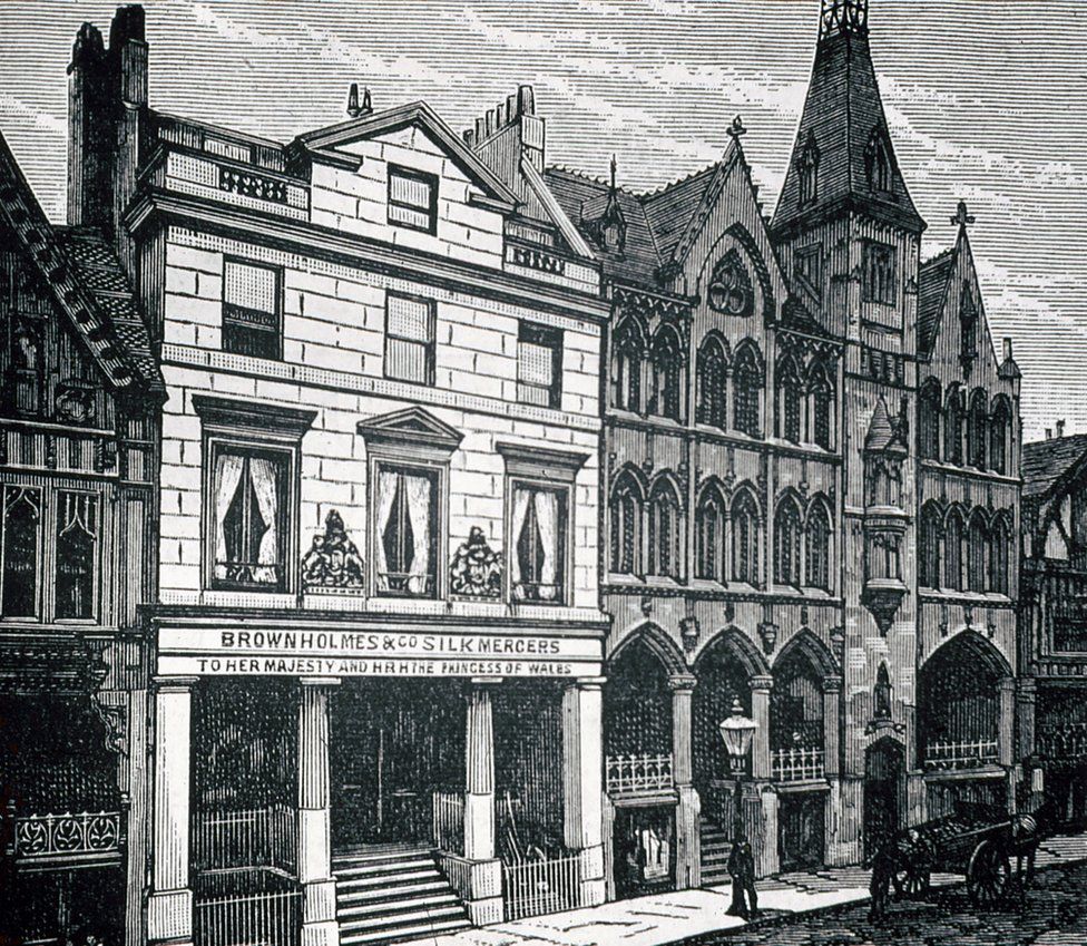 Early drawing of Browns of Chester
