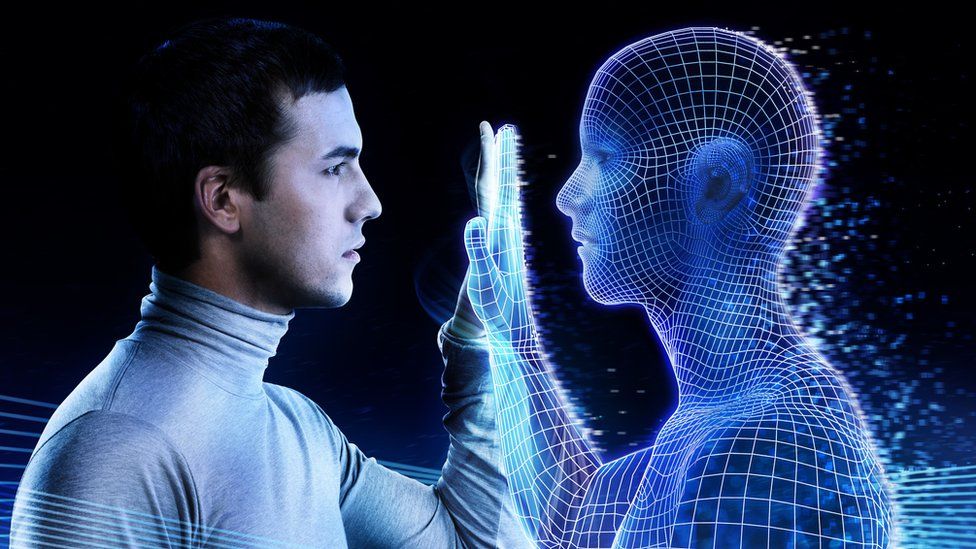 A man with his digital twin