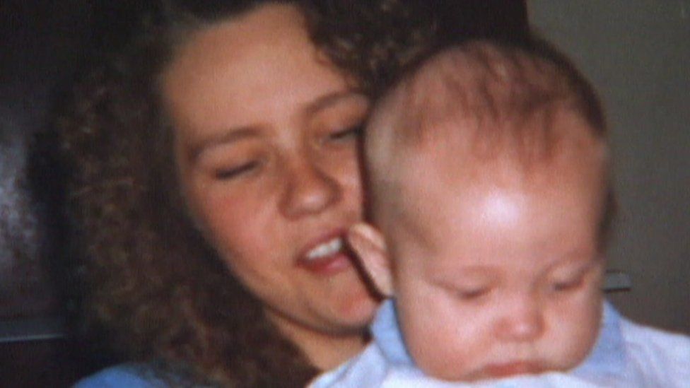 Nicola Payne and her son