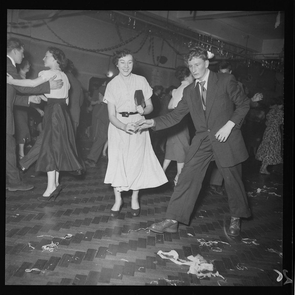 Two people doing the jive