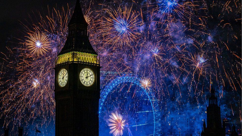 Big Ben chimed as midnight marked the beginning of 2023