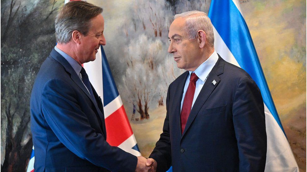 Lord Cameron meets Israeli Prime Minister Benjamin Netanyahu