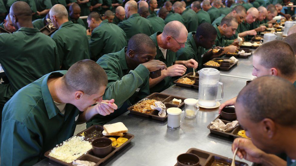 The Lakeview Shock Correctional Facility in upstate New York is one of several 'shock camp' prisons run by New York State that allows prisoners convicted of a non-violent crime to dramatically reduce their sentences by volunteering for the six month program.