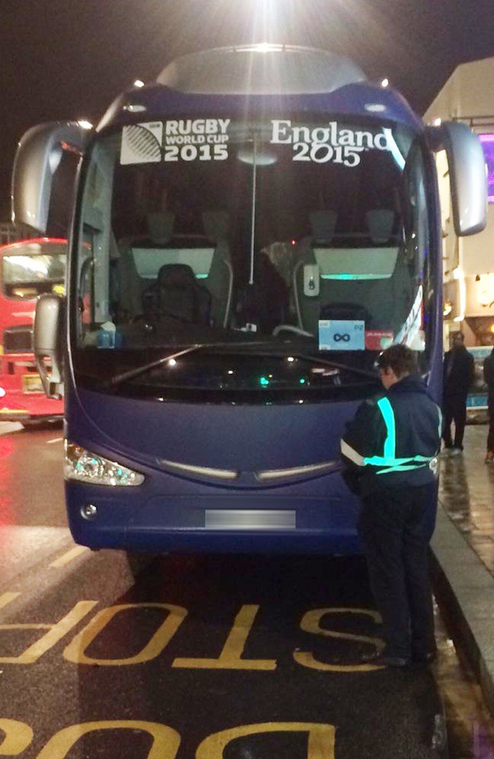 French Rugby World Cup team bus gets parking ticket BBC News