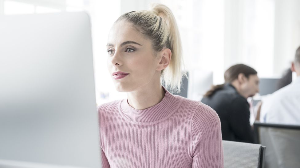 Woman working in an office