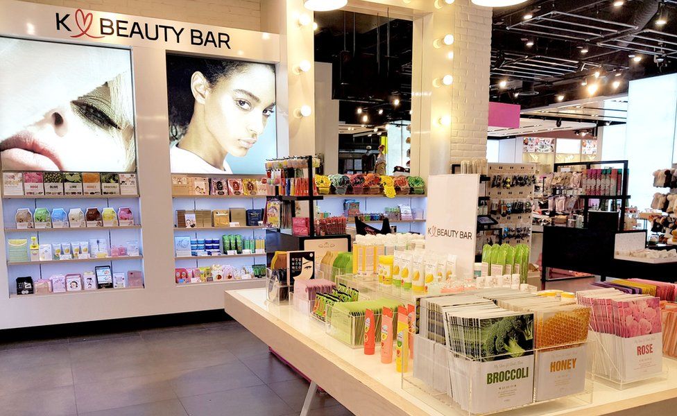 The K-Beauty Bar concession stand at Topshop, Oxford Street