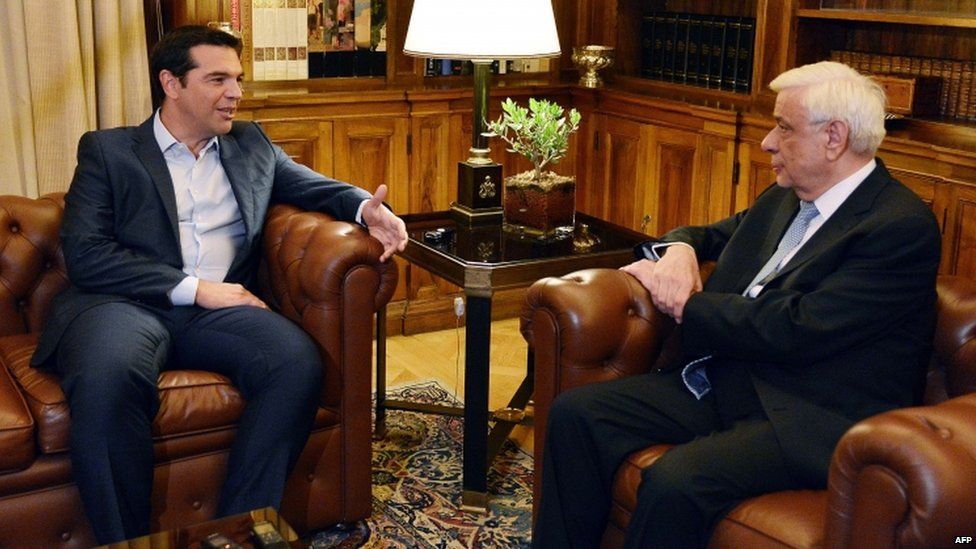 Alexis Tsipras submits his resignation to President Prokopis Pavlopoulos, 20 Aug