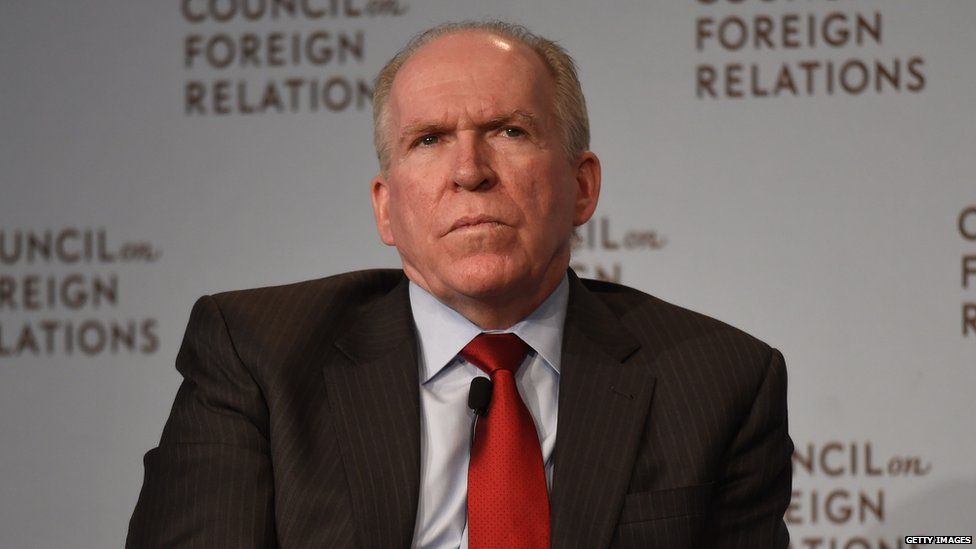 Central Intelligence Agency(CIA) Director John Brennan pauses before speaking at the Council on Foreign Relations March 13, 2015 in New York