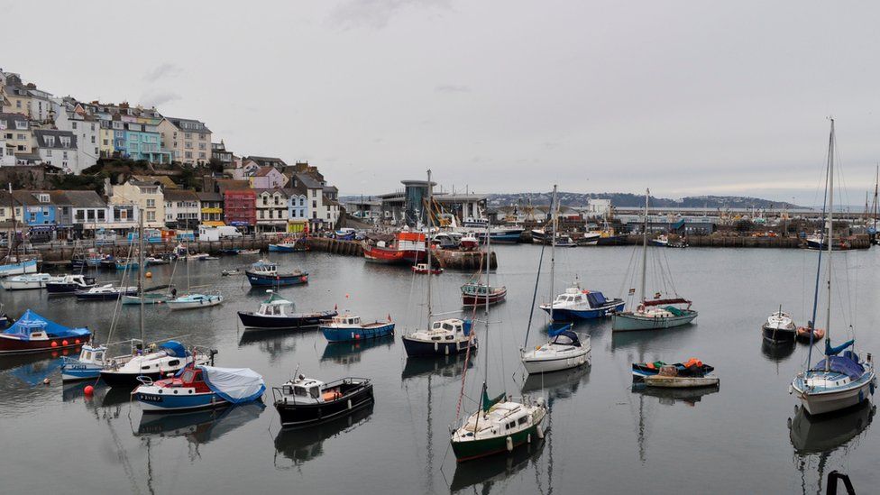 Boats in Brixham harbour