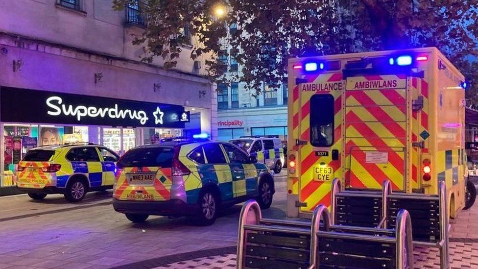 Cardiff stabbing Two in hospital and one arrest BBC News