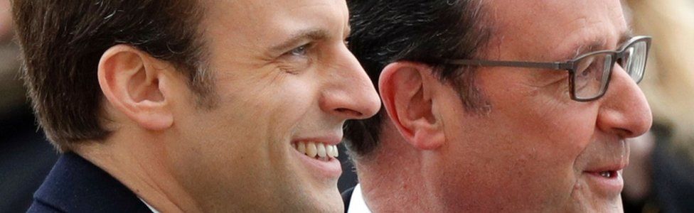 Mr Macron with President François Hollande