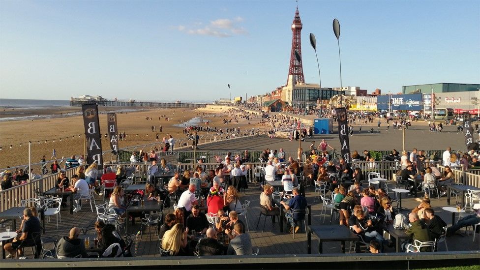 Crowds in Blackpool