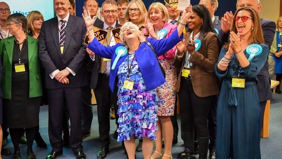 Brexit Partys Ann Widdecombe Wins South West Seat Bbc News