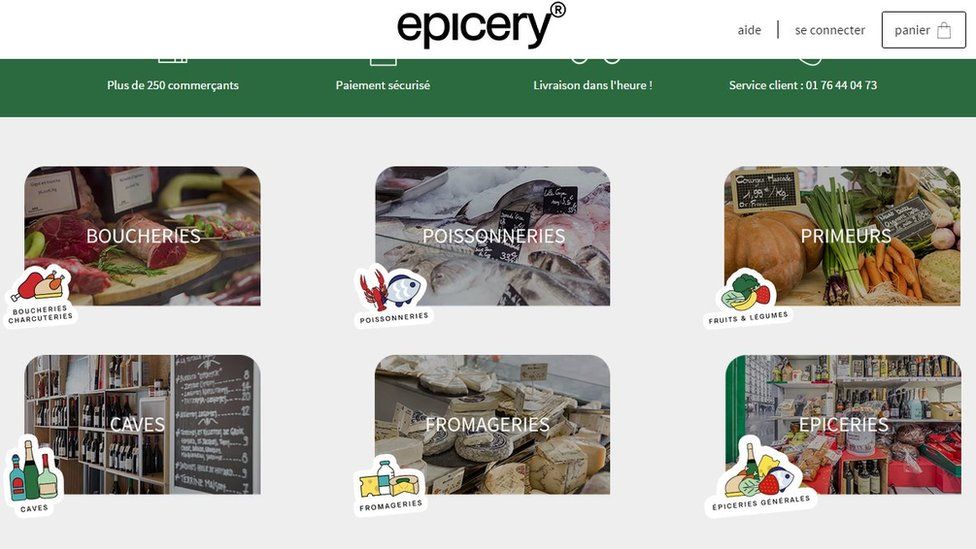 Epicery website screengrab