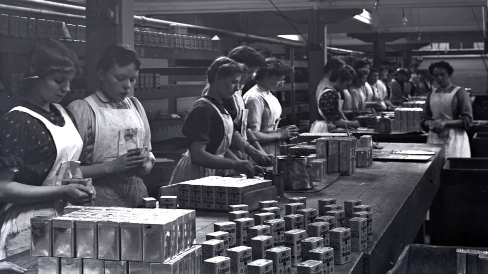 Production line at Colman's Mustard