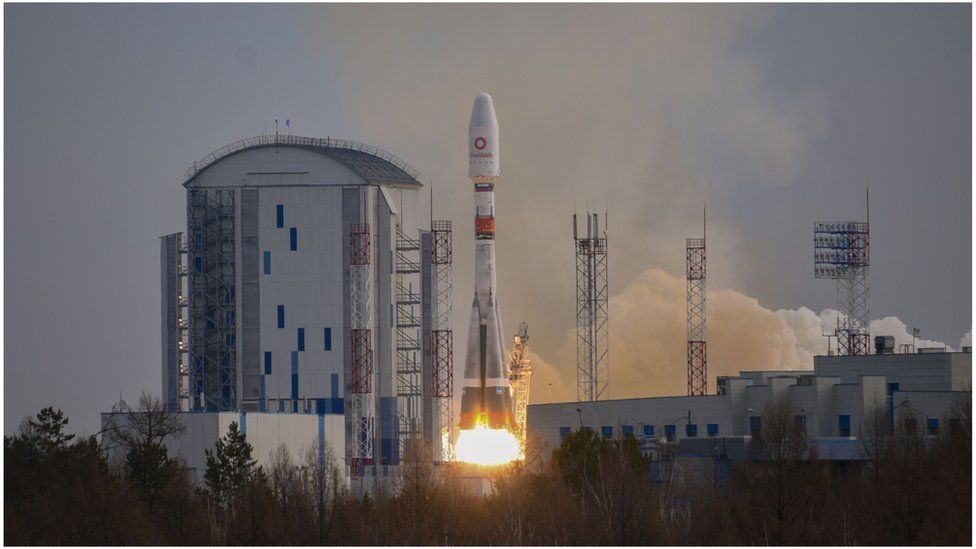 The satellites went up on a Soyuz rocket from the Vostochny Cosmodrome
